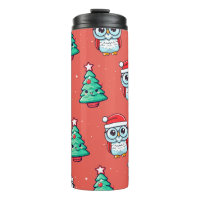 Navidades Cute Owl Santa Claus