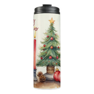 Termo Navidades de acuarela Pintura festiva