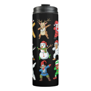 Termo Navidades de amigos de Dabbing Santa Elf