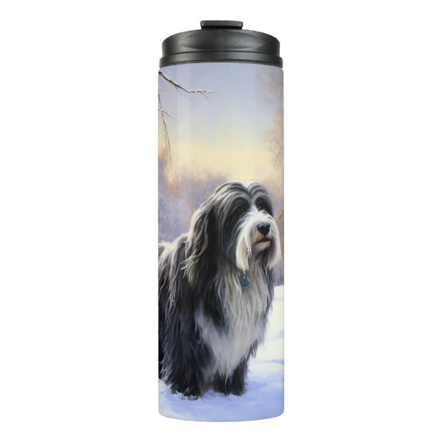 Termo Navidades De Beart Collie Let It Snow (Anverso)