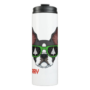Termo Navidades de Boston Terrier Pajama Dog Gafas de so