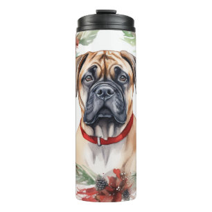 Termo Navidades de bullmastiff Wreath Festimes Pup