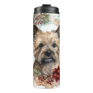 Termo Navidades de Cairn Terrier en una presentación fes