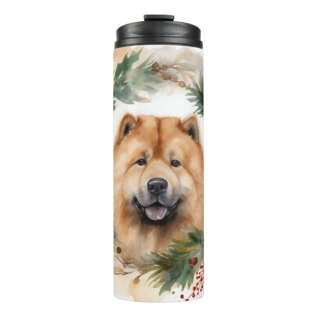 Termo navidades de chow Wreath Festimes Pup (Anverso)