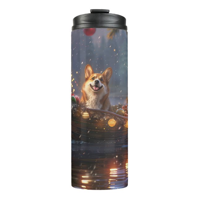 Termo Navidades de Corgi Voyage festivo (Anverso)