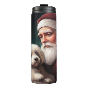 Termo Navidades De Cotton De Tulear Con Santa Claus
