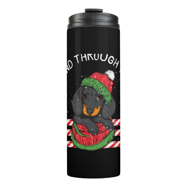 Termo Navidades de Dachshund Delight Zipped Hoodie (Anverso)