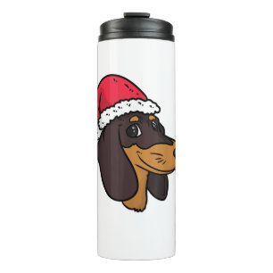 Termo Navidades de Dachshund Weiner Dog Santa