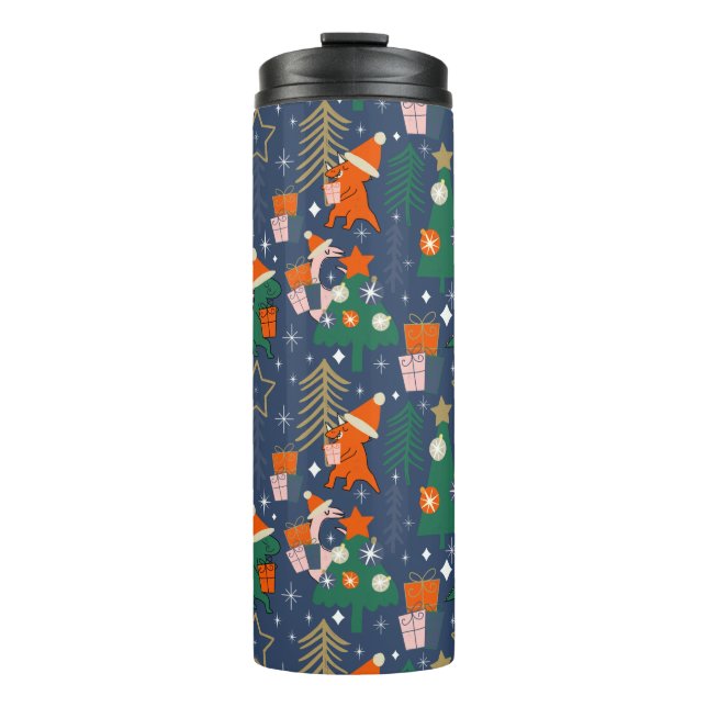 Termo Navidades de dinosaurios Fiesta Azul (Anverso)