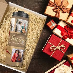 Termo Navidades de diseño de plantilla de fotos Golden R