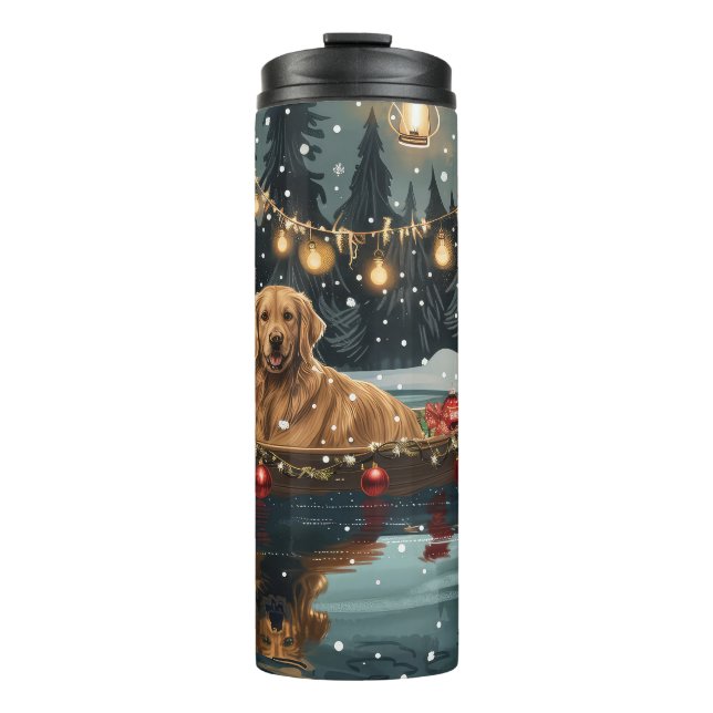 Termo Navidades de Golden Retriever (Anverso)
