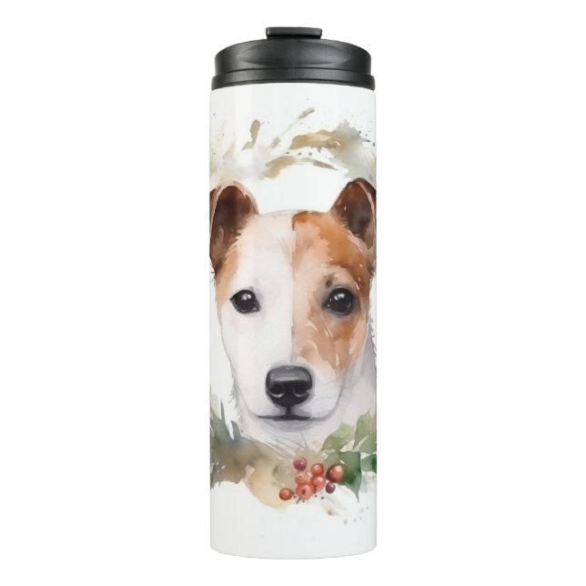 Termo Navidades de Jack Russell Wreath Festive Pup (Anverso)