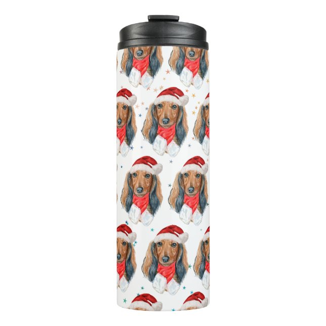 Termo Navidades de la raza de perro de Dachshund (Anverso)