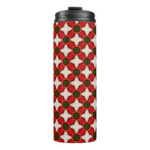 Termo navidades de lana y fieltro fondo de la geomet