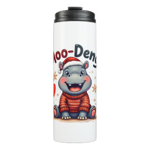 Termo Navidades de Moo-Deng Nieve Personalizado feriado 