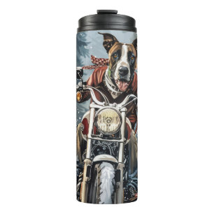 Termo Navidades de motocicletas Great Dane Dog Riding