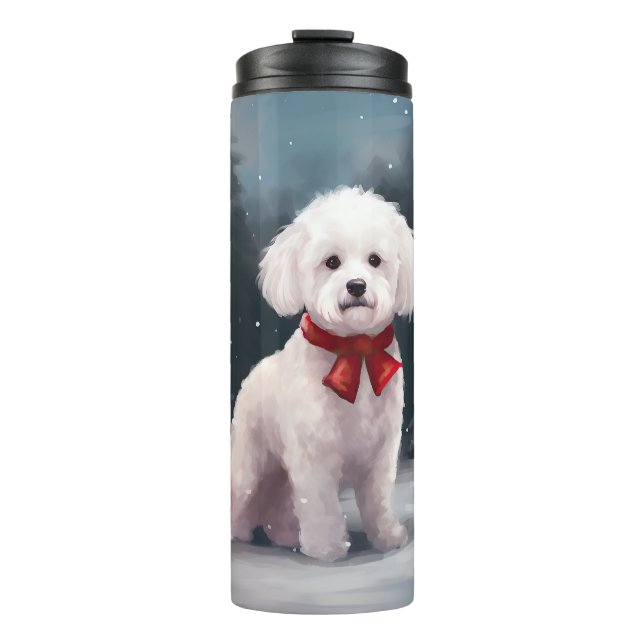 Termo Navidades de Nieve de Bichon Frise Dog (Anverso)