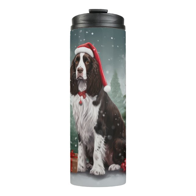 Termo Navidades de nieve de Springer Spaniel Dog (Anverso)
