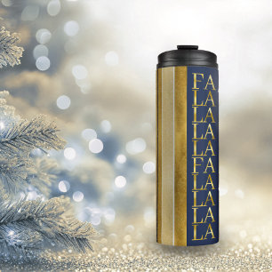 Termo Navidades de oro azul Fa La La Pattern#27 ID1009