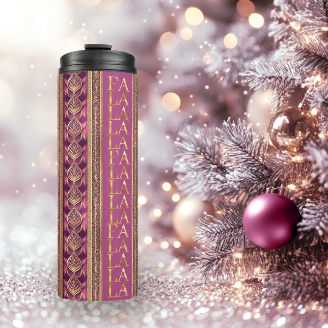 Termo Navidades de oro magenta Fa La La Pattern#27 ID100 (Subido por el creador)