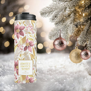 Termo Navidades de oro rosado Patrón de amarre#21 ID1009
