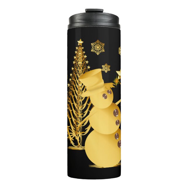 Termo Navidades de oro Snowman y Star Tree (Anverso)