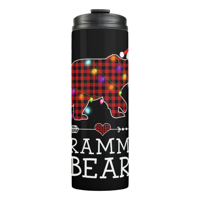 Termo Navidades De Oso Grammy Pajama Red Plaid (Anverso)
