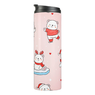 Termo Navidades de oso polar sin soldadura