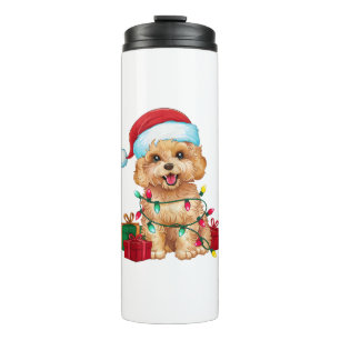 Termo Navidades de perros maltipoo de Santa Hat