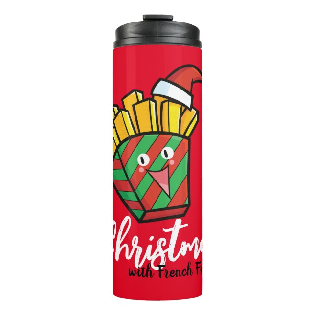 Termo Navidades de personalizable con patatas fritas (Anverso)
