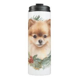 Termo Navidades de Pomerania Usaban elogios festivos