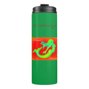 Termo navidades de sirenas alegres rojas