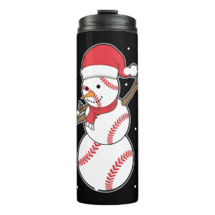Termo Navidades de snowman en el béisbol de Dabbing navi