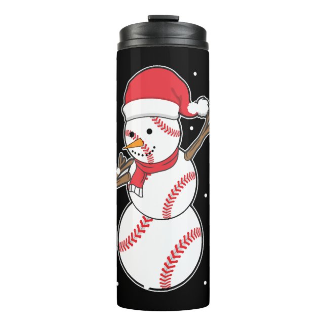 Termo Navidades de snowman en el béisbol de Dabbing navi (Anverso)