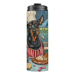 Termo Navidades del Festival Doberman Pinscher Holiday B