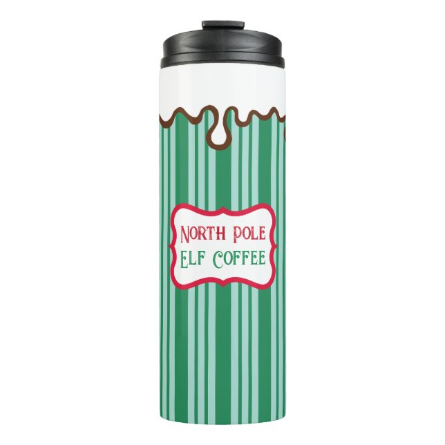 Termo Navidades del Polo Norte Viajan en café Elf (Anverso)