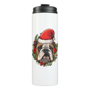 Termo Navidades divertidos Bulldog inglés