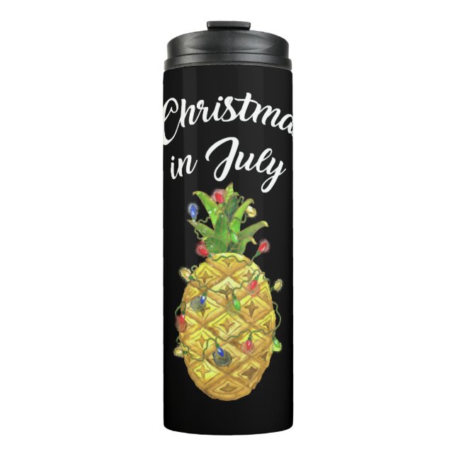 Termo Navidades En Julio Luces De Árbol De Pineapple (Anverso)