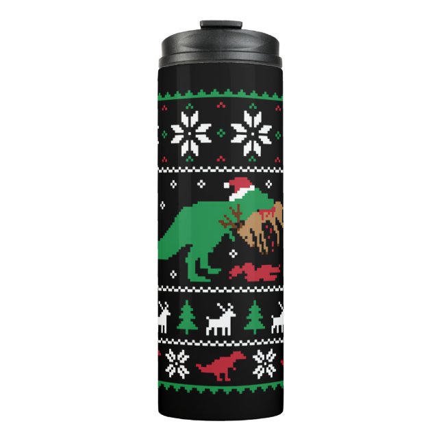 Termo Navidades feos de dinosaurios Navidades divertidos (Anverso)