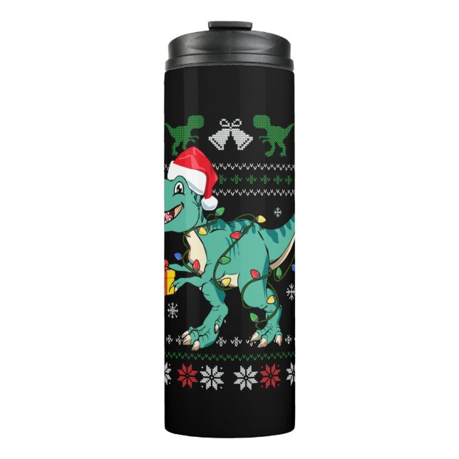 Termo Navidades feos sudan dinosaurios niños Pajama T (Anverso)