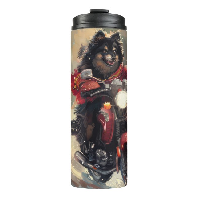 Termo Navidades finlandeses de motocicletas para perros  (Anverso)