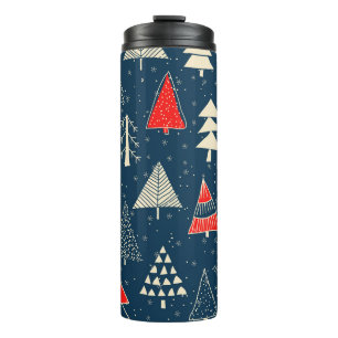 Termo Navidades garabatos, ininterrumpido patrón inverna