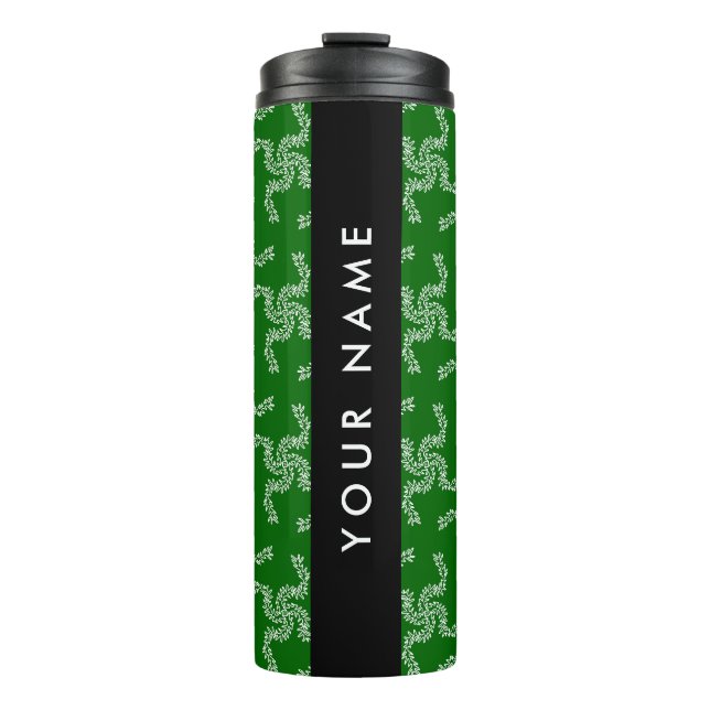 Termo Navidades Garland, Green, Your name, Personalize (Anverso)
