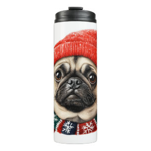 Termo Navidades gorra pug lindo