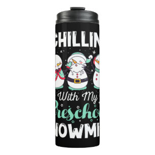 Termo Navidades graciosos Chillin' Con Mi Nieve Preescol