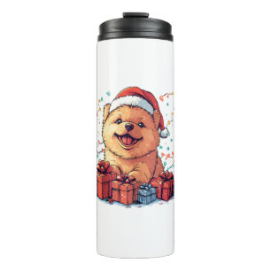 Termo Navidades graciosos de Santa Hat chow navideño