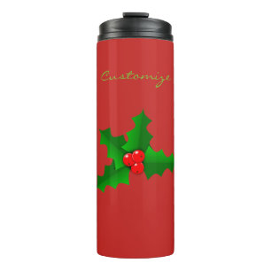 Termo Navidades Green y Red Holly Thunder_Cove
