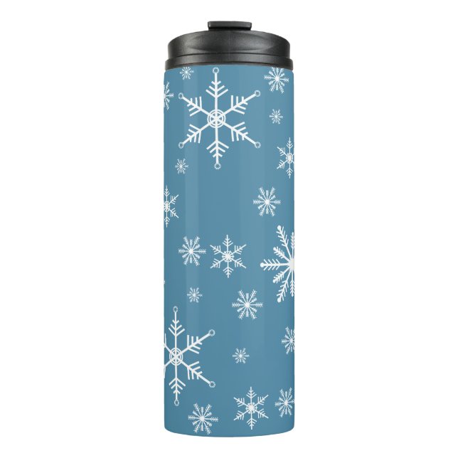 Termo Navidades Hacen Snowflake Con El Azul (Anverso)