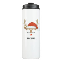 Navidades Holiday Rudolph Reindeer Thermal Tumbler