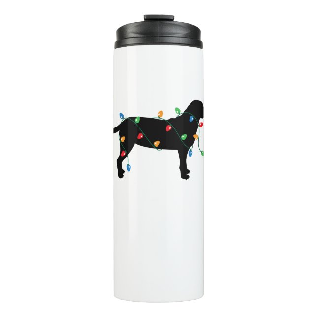 Termo Navidades iluminan camiseta de perro recuperadora  (Anverso)